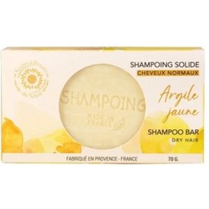 Shampoo Bar Gele Klei - 70 gram - normaal en droog haar - vrij van siliconen, parabenen en sulfaten