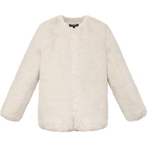 Faux fur jas - imitatie bont - dames - beige - maat M