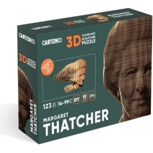 CARTONIC- MARGARET THATCHER-3D-puzzel- 3d puzzel-kinderen en volwassenen- DIY- cadeau- decoratie-interieur- karton-ecologisch