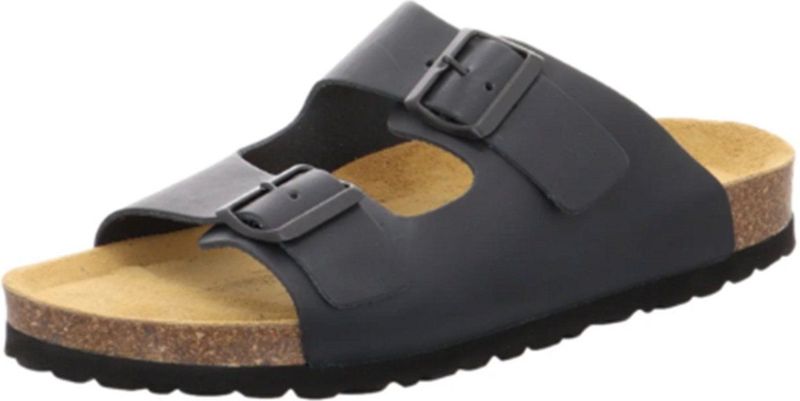 Natural Sense mannen pantoffels muiltjes sandalen leer bruin 1152527