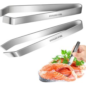 2-pack ontharingsclips voor huishoudelijk gebruik, roestvrijstalen verdikte visgraatclip, ontharingsapparaat, varkenshaarclip, visgraatclip, kippeneend, ganzenverenclip, ontharingsclip