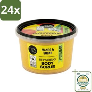 Organic Shop - Organic Mango & Sugar Body Scrub - Peeling en Geur - 250 ml - Voordeelverpakking - 24 stuks - Body scrub - Huidvernieuwing