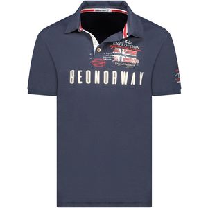 Geographical Norway Expedition Heren Polo Katoen Kason Blauw - XXL