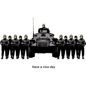BANKSY Have a Nice Day Canvas Print