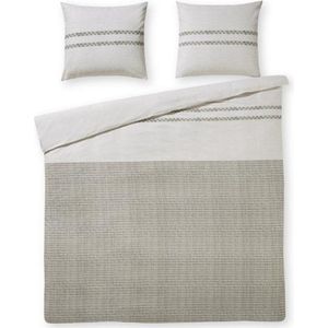 Day Dream Maurits zand - flanel - dekbedovertrek - tweepersoons - 200 x 200/220 - Zand