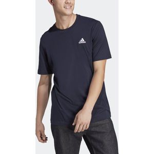 adidas Sportswear Essentials Single Jersey Geborduurd Small Logo T-shirt - Heren - Blauw- XL