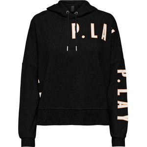 ONLY PLAY - ONPEDDY SHORT LS HOOD SWT- DAMES - ZWART