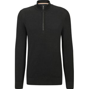 BOSS Ebrando-P Half Zip Trui Zwart - Maat L - Heren - Schipperstrui