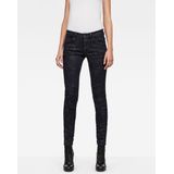G-star 5622 D-motion 3d Mid Waist Skinny Spijkerbroek Zwart 24 / 30 Vrouw