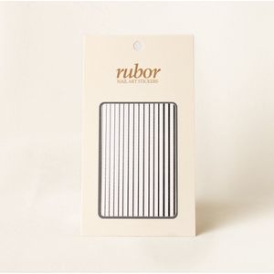 Rubor Nail-art sticker stripe silver - Nagel stickers - zilveren lijn