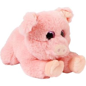 Take Me Home Knuffel Varken Liggend 20 Cm Pluche Roze