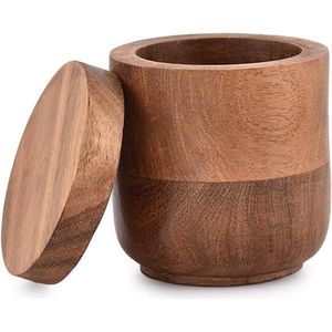 Sieraden Doos Van Acaciahout Voor Bruiloft Ring - Ringdoos Voor Verjaardag, Engagement, Bruiloft, Kerstmis - 762 cm x 762 cm x 889 cm