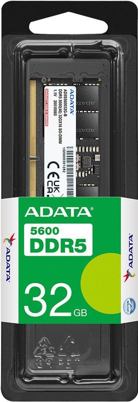 Adata - SO-DDR5 32 GB - RAM - Zwart - 5600 MHz - SO-DIMM