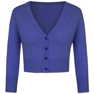 Damesvest met 3/4 mouwen en vintage uitstraling