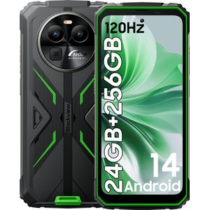 Blackview BV8100 24GB+256GB Outdoor Smartphone 4G LTE- Waterdicht IP68 - MTK G99 Android 14 - 6.5"" FHD+ 50MP+32MP - 8800mAh 45W NFC/OTG/GPS/FM Groen