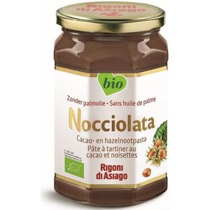 Nocciolata Cacao- en hazelnootpasta Riogoni di Asiago - Pot 270 gram - Biologisch