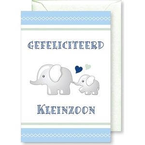 6 Wenskaarten met gekleurde envelop - MGPcards - Kleinzoon - Gefeliciteerd - 11,5 x 17 cm