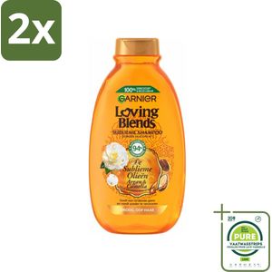 Garnier Loving Blends Argan- en Cameliaolie Shampoo 300 ml - Voordeelverpakking - 2 stuks - Haarverzorging - Shampoo
