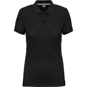 Polo Dames L WK. Designed To Work Kraag met knopen Korte mouw Black 65% Polyester, 35% Katoen
