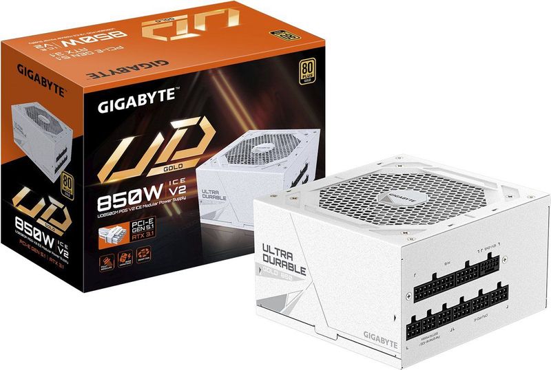 GIGABYTE UD850GM PG5 V2 ICE power supply unit 850 W 20+4 pin ATX ATX Wit