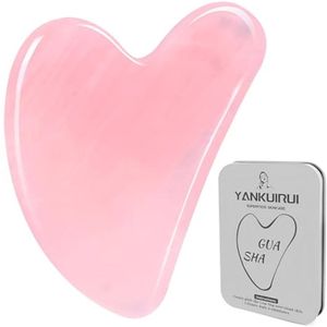 Gua Sha Gezichtsmassage Tools - Jade Rozenkwarts Massage Scraping Bord voor Huidverzorging