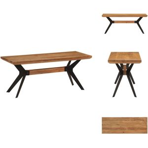 vidaXL Eetkamerbank - Eetkamerbanken - Bank - Bankje - Eetkamerbank 110x40x46 cm massief acaciahout en staal