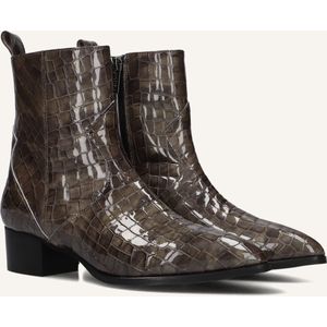 Notre-V - 63231 - Enkellaarsjes - Bruin - Dames - Leer - Rits