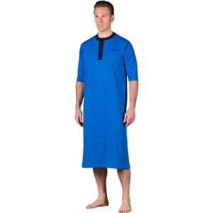 Nachthemd achter open - Nachthemd met drukknopen - Zorg nachthemd- Blauw - XXXL
