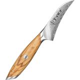 Hezhen - X01 Flagship Series - Schilmes - Olijfhout - Damascus Poederstaal 73 laags met kern van 14Cr14MoVNb