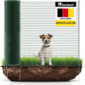 Omheiningsnet Voor o.a. Hond, Kat, Kip Of Andere Huisdieren - 110cm Hoog - 25m lang - FIX - Verplaatsbaar Net - Extra Hoog