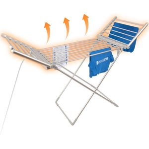 Silvergear Elektrisch Droogrek met Verwarming - Elektrisch Wasrek - Droger - 147 x 54 x 94 cm - Wit