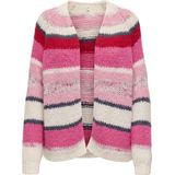 ONLY - ONLALYSSA - Gebreid Vest - Ecru - Gestreept - Gerecycled Materiaal