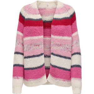 ONLY - ONLALYSSA - Gebreid Vest - Ecru - Gestreept - Gerecycled Materiaal