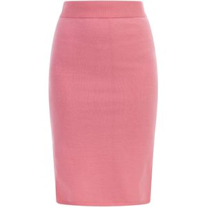 Mymo - Gebreide Midi-rok - Roze - Dames