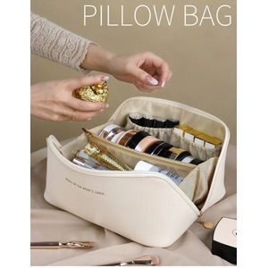 Beige Tasje, Toilettas, Make Up Koffer, Beautycase, Make Up Organizer, Make Up Tas, Reis Toilettas, Reistas, Toilettas Dames, Make Up Organizer, Make Up Etui, Beautycase Koffer, Cosmetica Tas, Verjaardag, Moederdag, Valentijnsdag, Cadeautje
