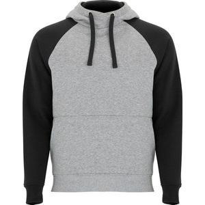 Tweekleurige hoodie 'Badet' Grijs/Zwart Merk Roly Maat S