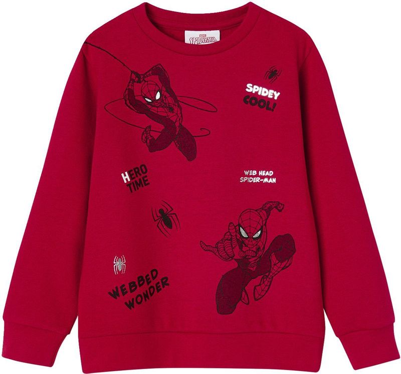 Vertbaudet - Jongenssweater - Marvel® Spider-Man - Fleece - Ronde Hals - Lange Mouwen