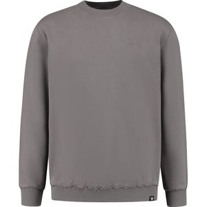 Purewhite - Heren Regular Fit Sweater - Grijs - Maat XL