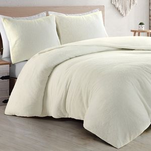 Zavelo Teddy Comfort Dekbedovertrek Creme - 2-persoons (200 x 200/220 cm) - Heerlijk Warm - Topkwaliteit - Fluffy Dekbed