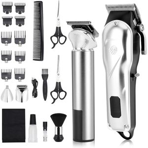 Elektrische tondeuse set voor heren - professionele tondeuse en baardtrimmer - inclusief neustondeuse (groot) voor mannen en kinderen