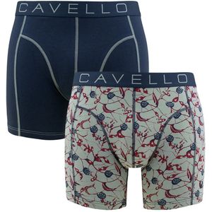 Cavello - 2-pack Boxershorts Bordeaux Rood / Print - S