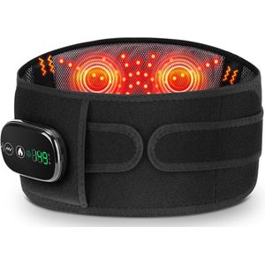 Draadloze Warmtekussen - Rood - Elektrisch Lichaamsverwarmingskussen met Verwarming en Vibrerende Massage