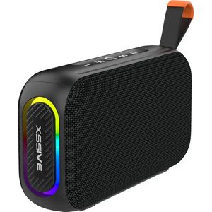 Xssive BSP21 Draadloze Bluetooth Speaker - Compacte Stereo Speaker - 8W - Met RGB verlichting - USB/SD/FM-Radio - Draagbaar - Zwart