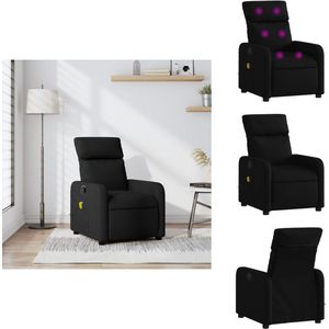 vidaXL Massagestoel - Massagestoelen - Zitstoel - Leunstoel - Massagestoel verstelbaar stof zwart