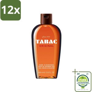 Tabac Original Bad- en Douchegel 400 ml - Voordeelverpakking - 12 stuks - Tabac Original douchegel - Douchegel mannen