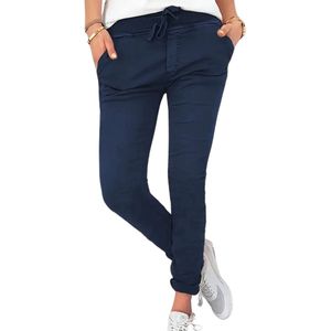 Bovista Pantalon Dames - Chino - Golfbroek - Nette Broek - Met Elastische Tailleband - Volwassenen - Marineblauw - S