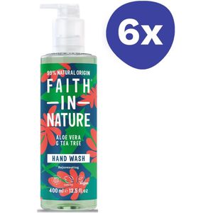 Faith in Nature Handzeep Aloë Vera & Tea Tree (6x 400ml)
