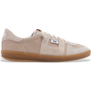 P448 - S25MONZA75 - Sportschoenen - Beige - Leer - Plat - Veters - Casual