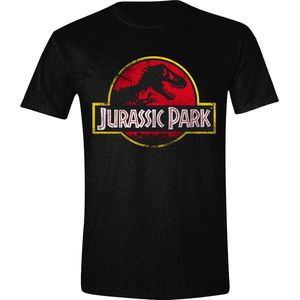 Jurassic Park - Distressed Logo T-Shirt - Large