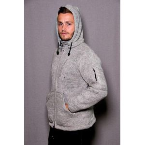 Pure Wool herenvest WJK-1323 lichtgrijs S